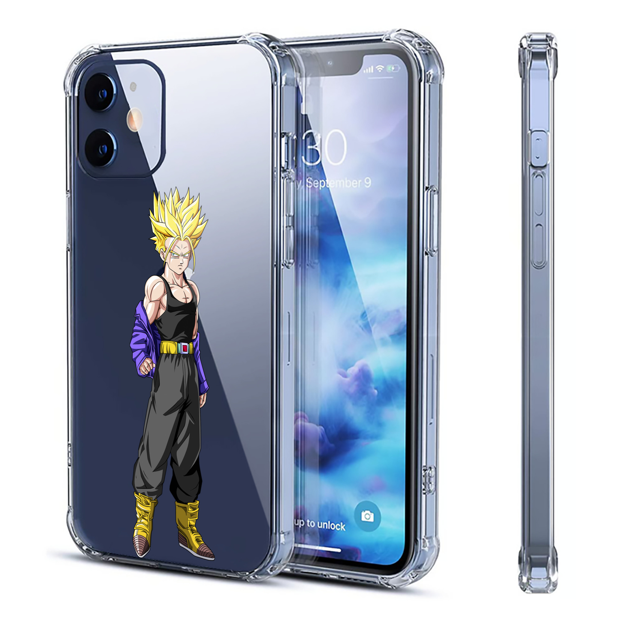 （画像用） ドラゴンボール トランクス（Torankusu）DRAGON BALL Trunks 【iPhone 12シリーズ対応】透明スマホケース（クリアソフトケース）